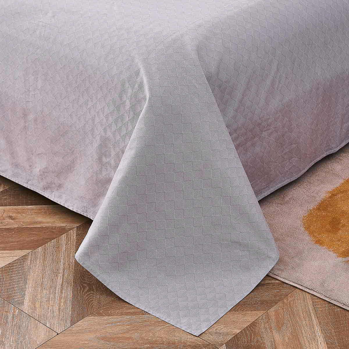 Alpha-Glacier Gray Cotton Flat Sheet - Image 5