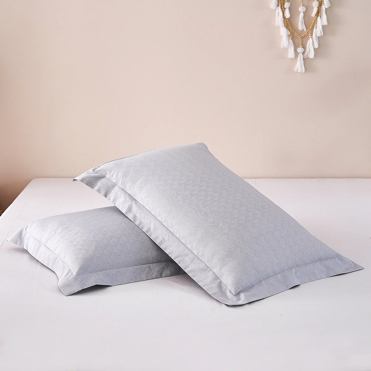 Alpha-Glacier Gray Cotton Pillow Sham - Image 3