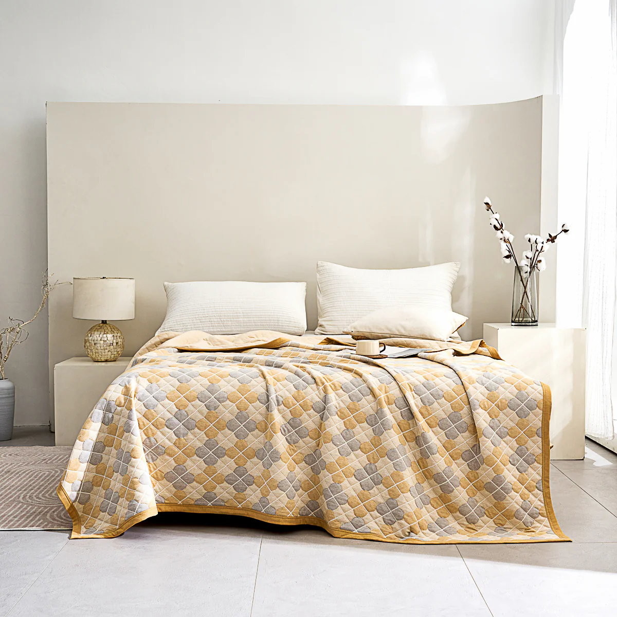 Asher Cotton Knitted Summer Blanket - Image 3