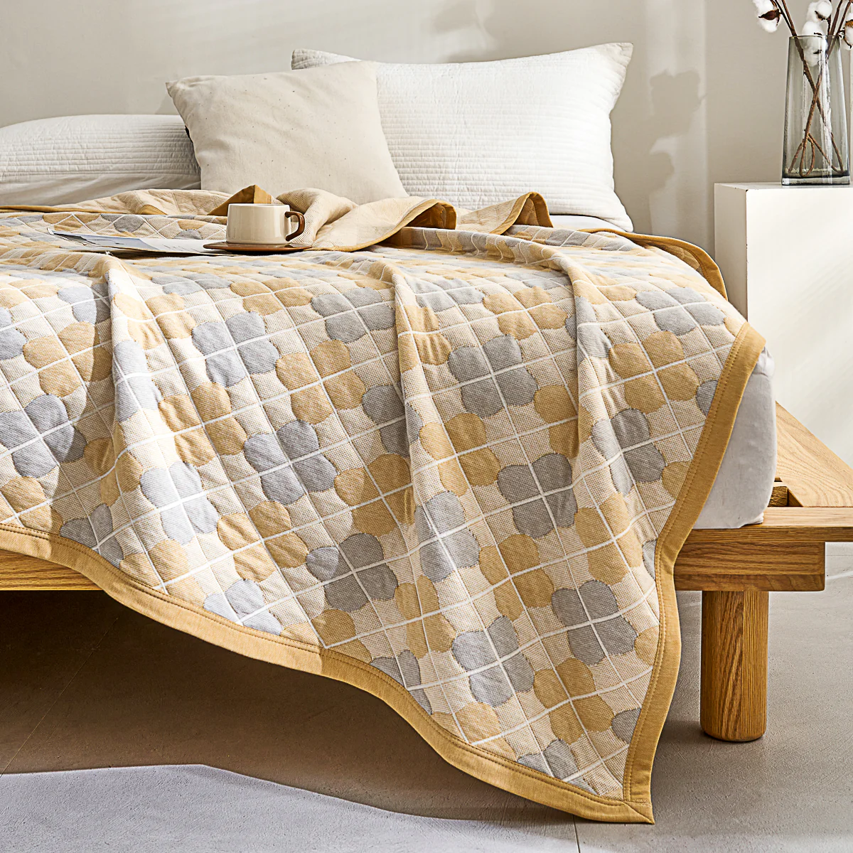 Asher Cotton Knitted Summer Blanket - Image 7