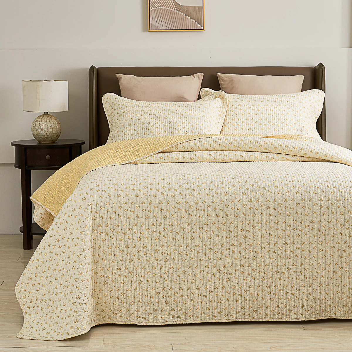 Belle Floral Cotton Quilt Set - Image 3
