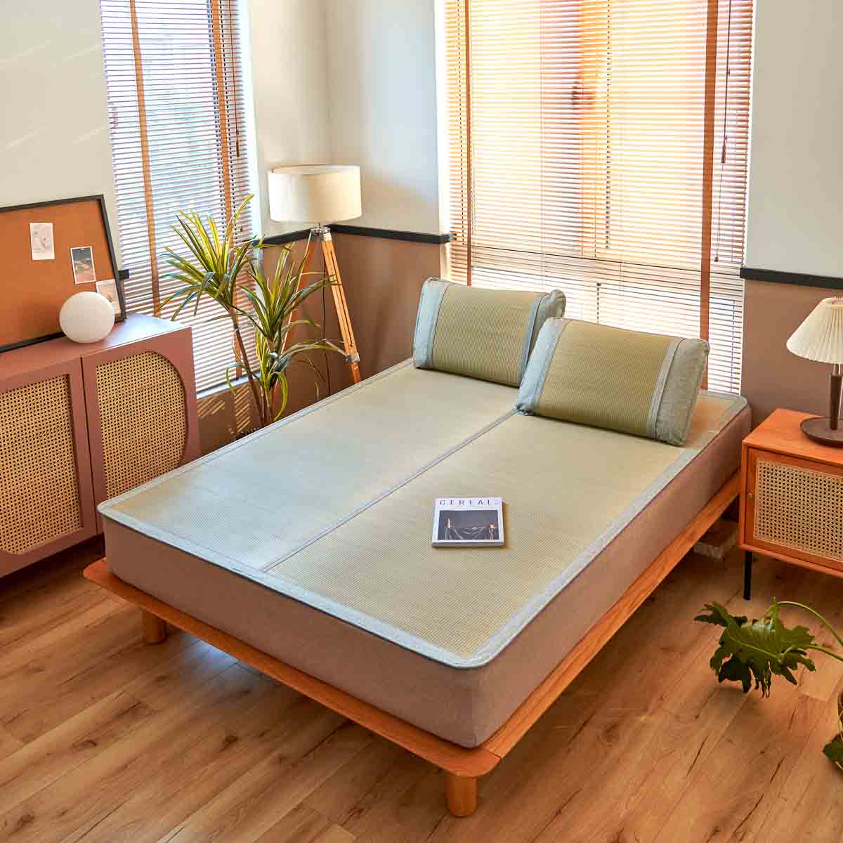 Cool Breeze Rush Grass Summer Mattress Topper Set - Image 4