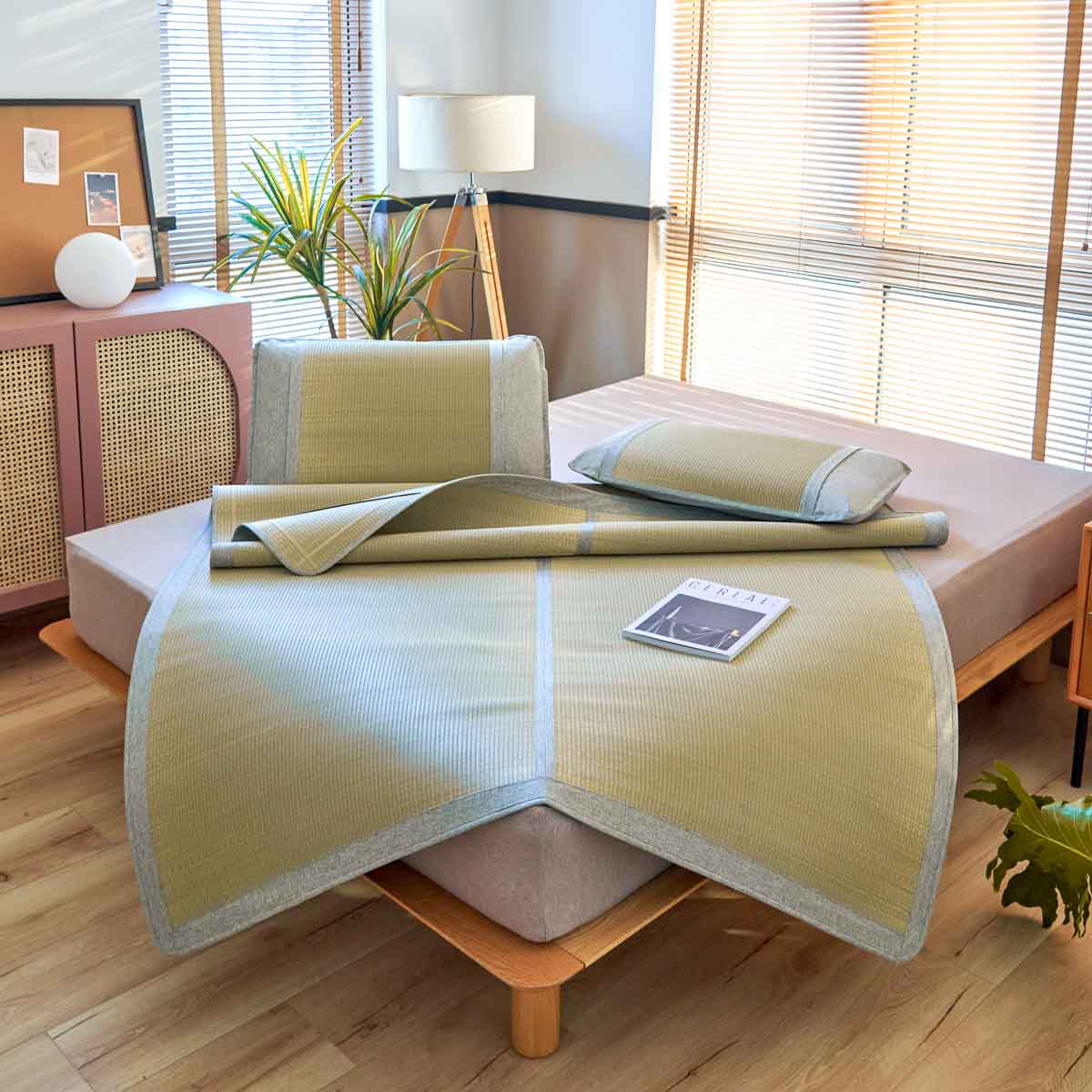 Cool Breeze Rush Grass Summer Mattress Topper Set - Image 6