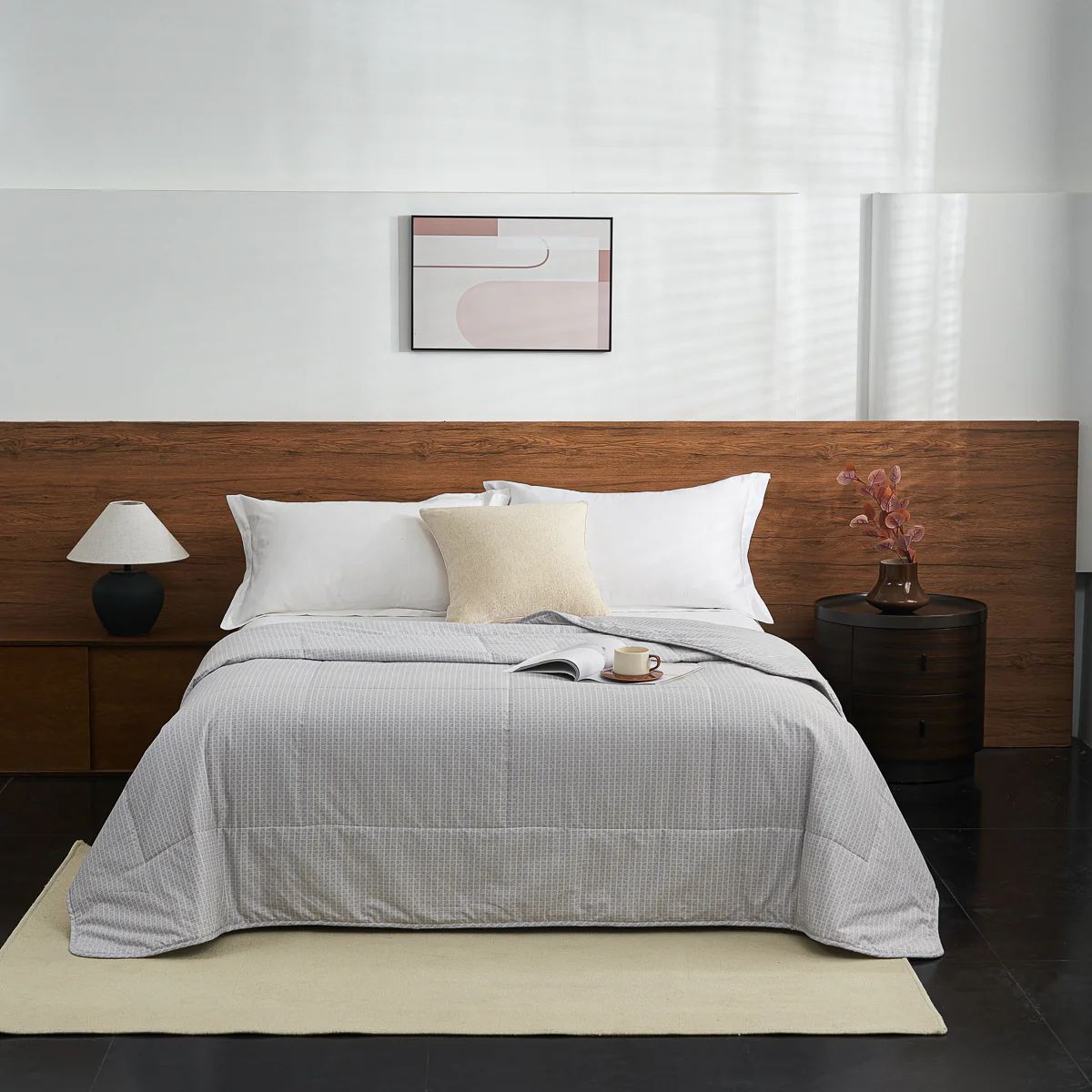 Eta  Mist White  Cotton Light Comforter - Image 3