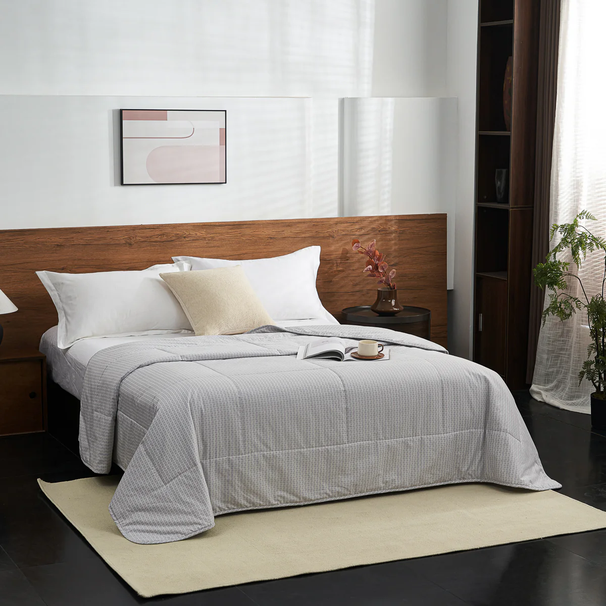 Eta  Mist White  Cotton Light Comforter - Image 5