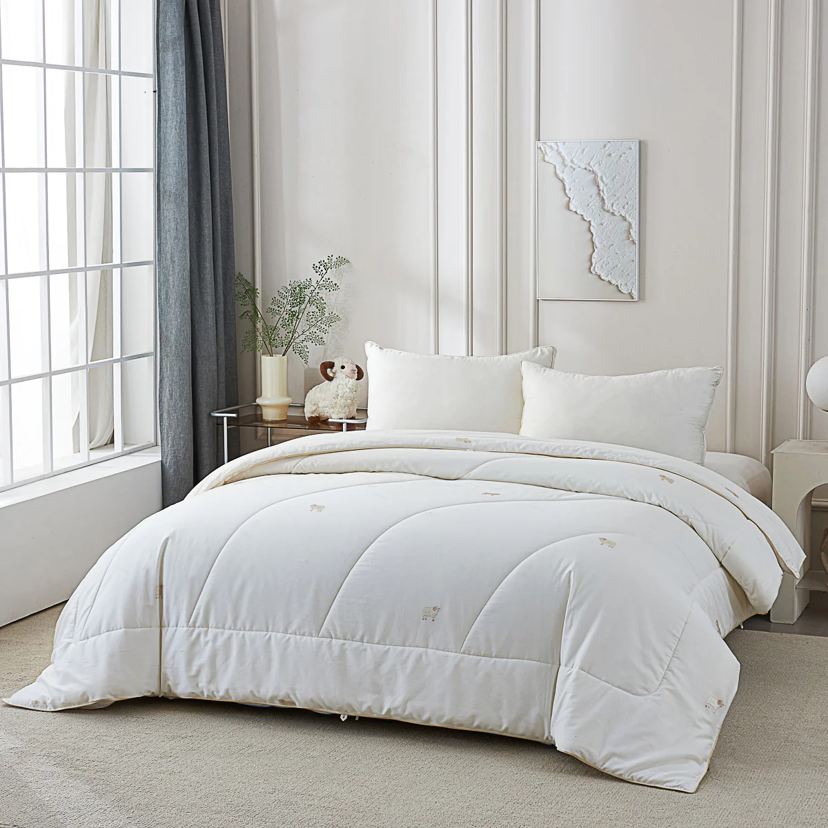 Fine Sheep Wool All Season Duvet Insert - Image 5
