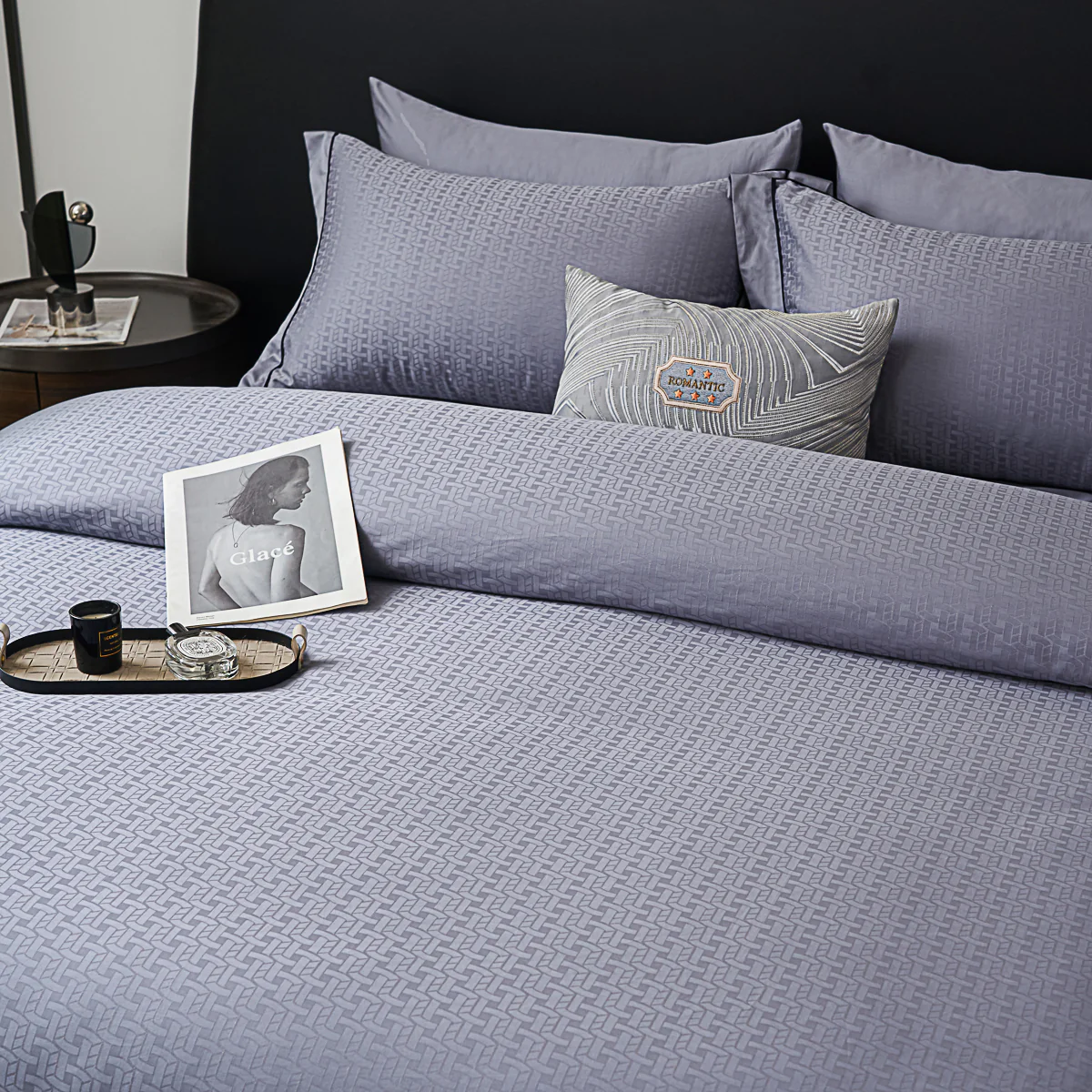 Flandy Jacquard Premium Cotton Fitted Sheet Set - Image 5