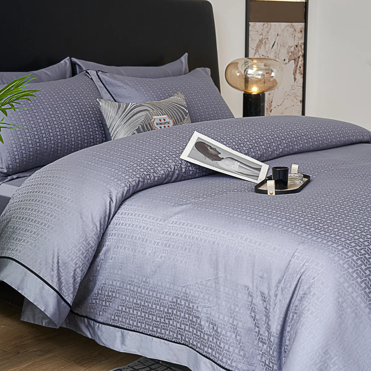 Flandy Jacquard Premium Cotton Fitted Sheet Set - Image 6