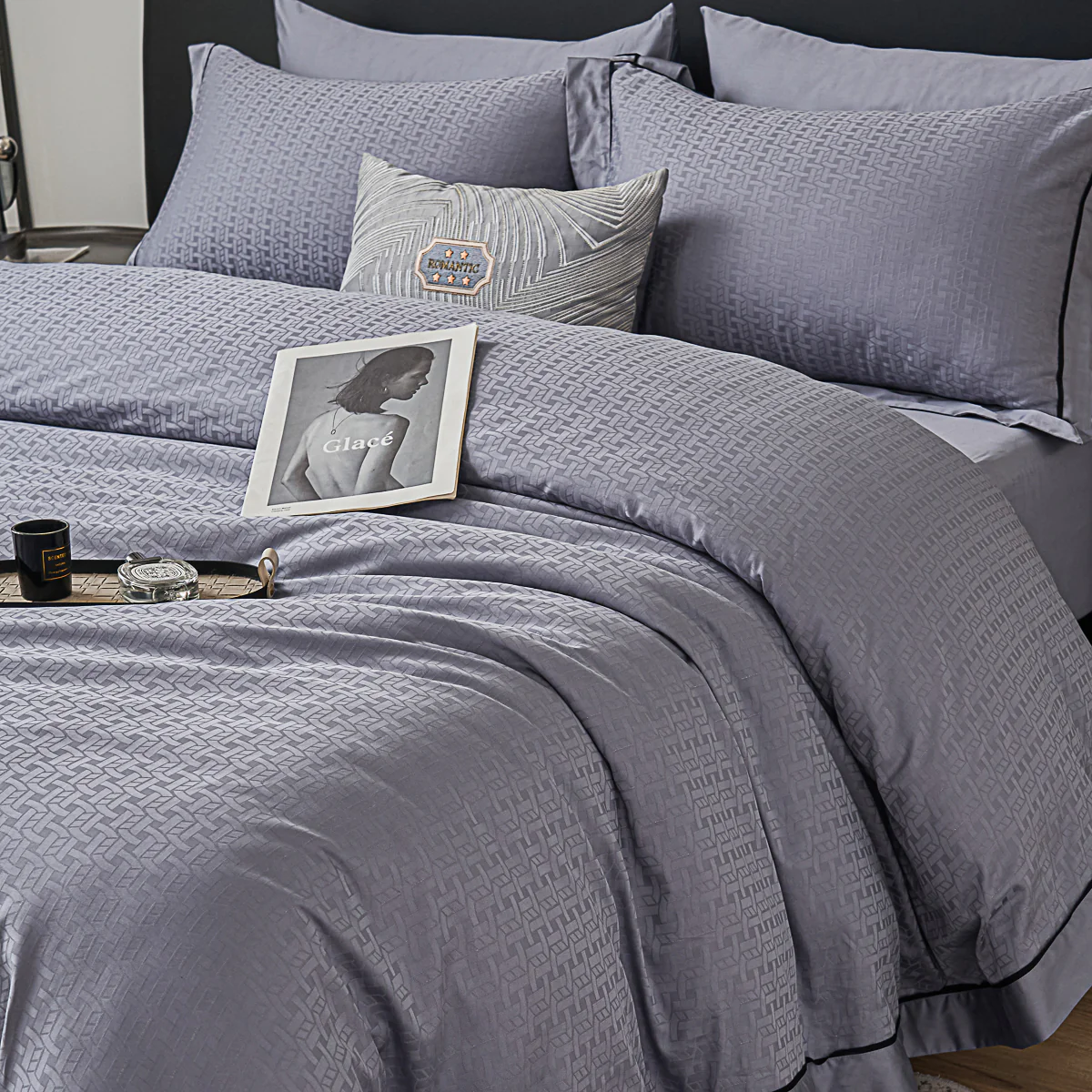 Flandy Jacquard Premium Cotton Fitted Sheet Set - Image 7