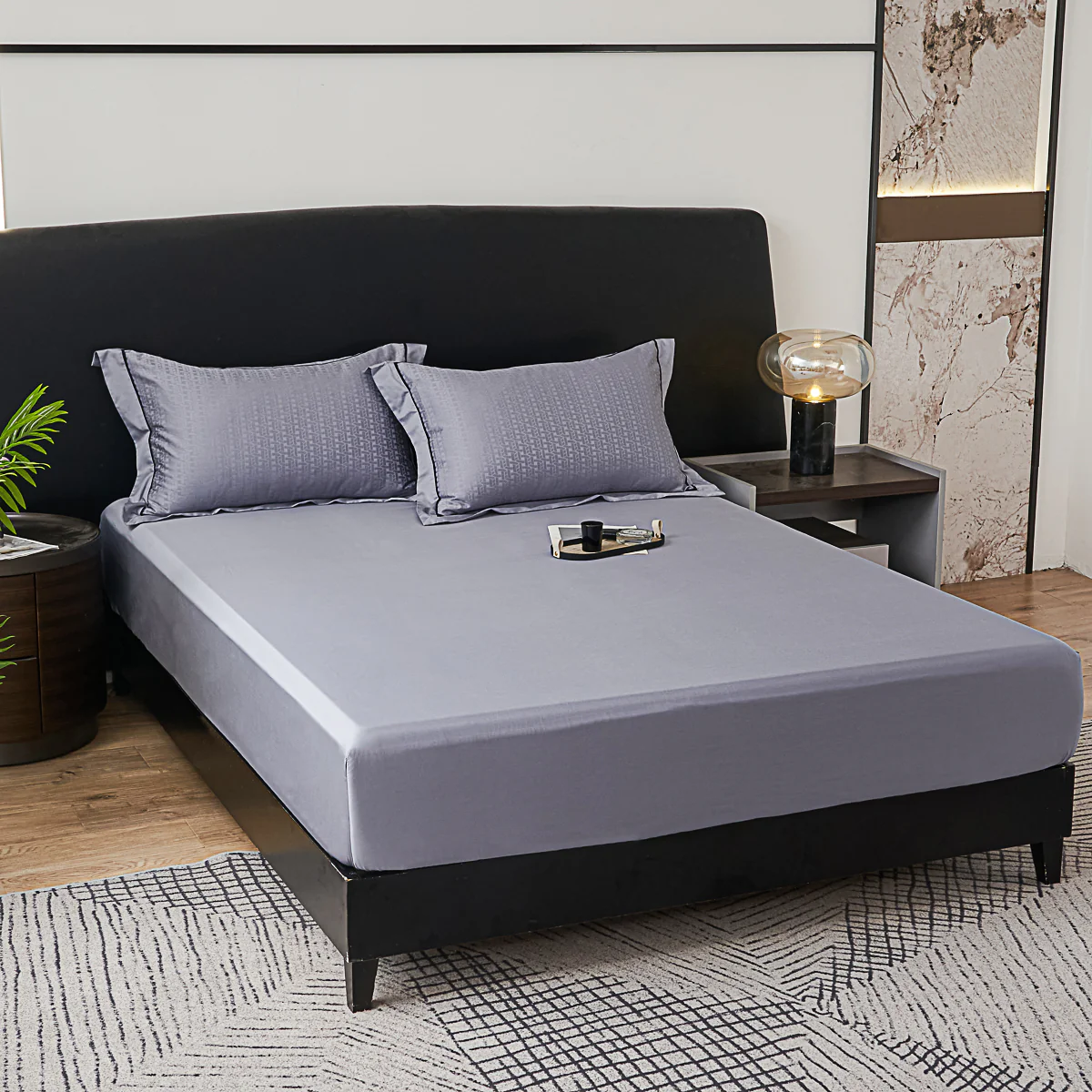 Flandy Jacquard Premium Cotton Fitted Sheet Set - Image 8