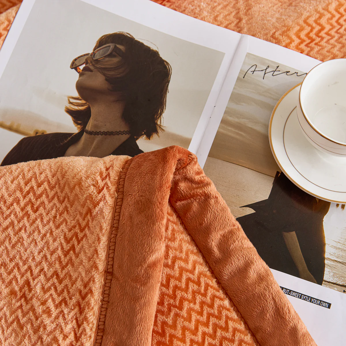 Flatte Pattern Raschel Velvet Winter Blanket - Image 8