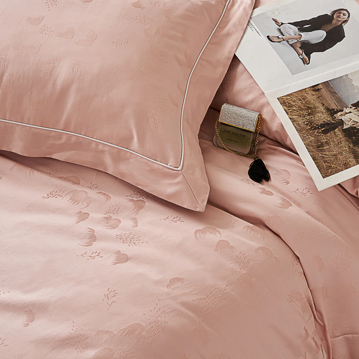 Freya Jacquard Premium Cotton Fitted Sheet Set - Image 10