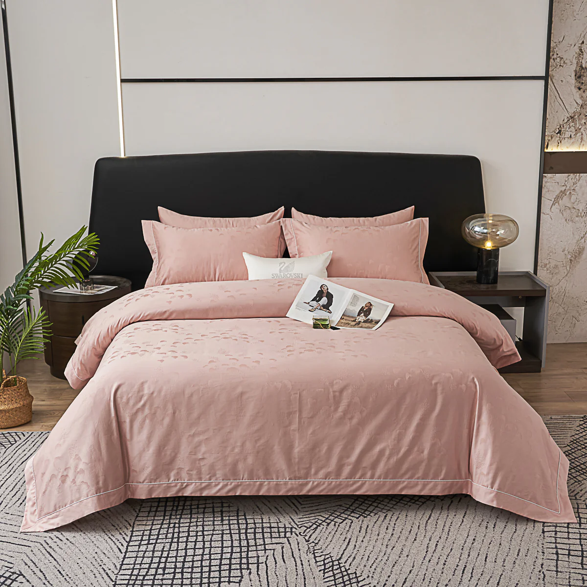 Freya Jacquard Premium Cotton Fitted Sheet Set - Image 3