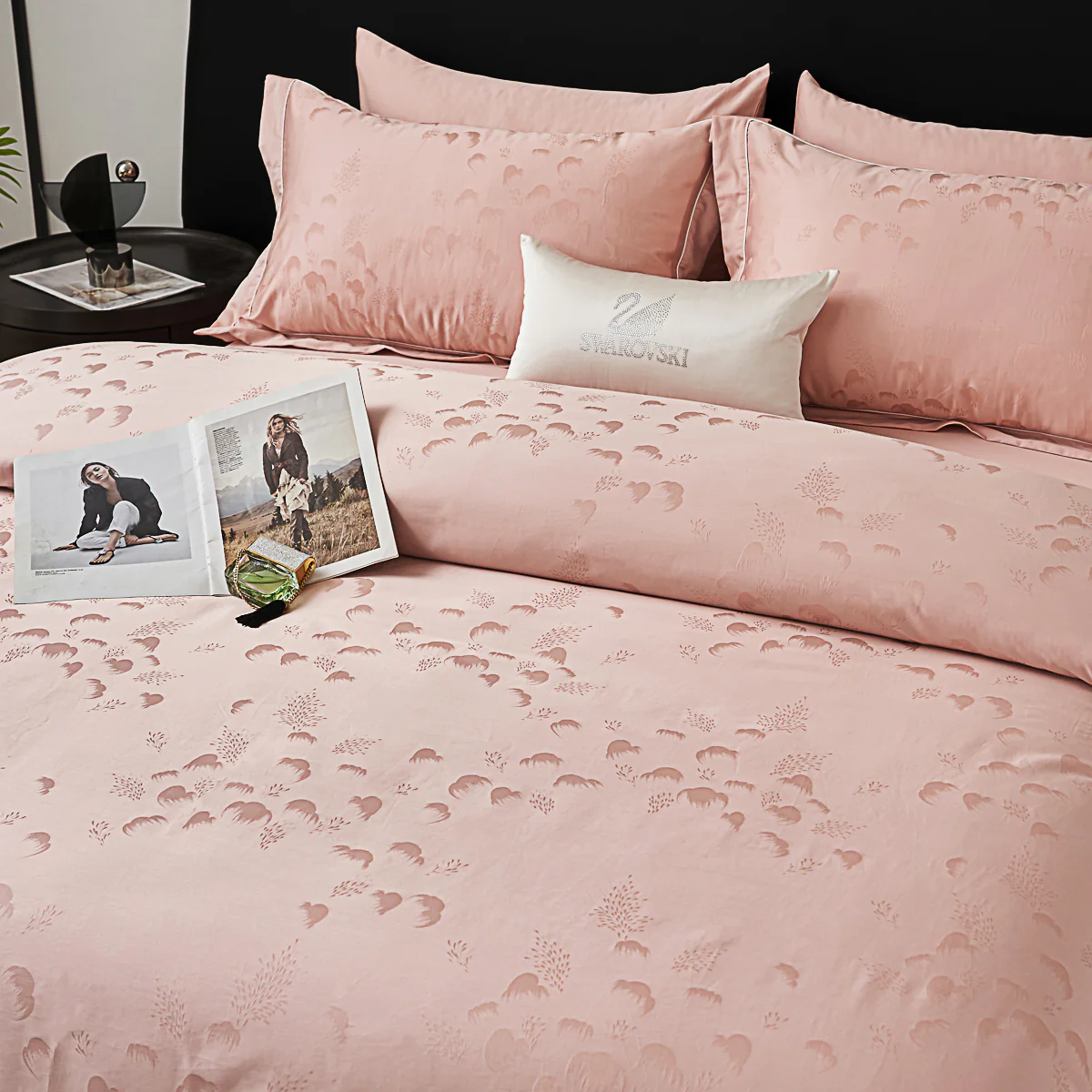 Freya Jacquard Premium Cotton Fitted Sheet Set - Image 5