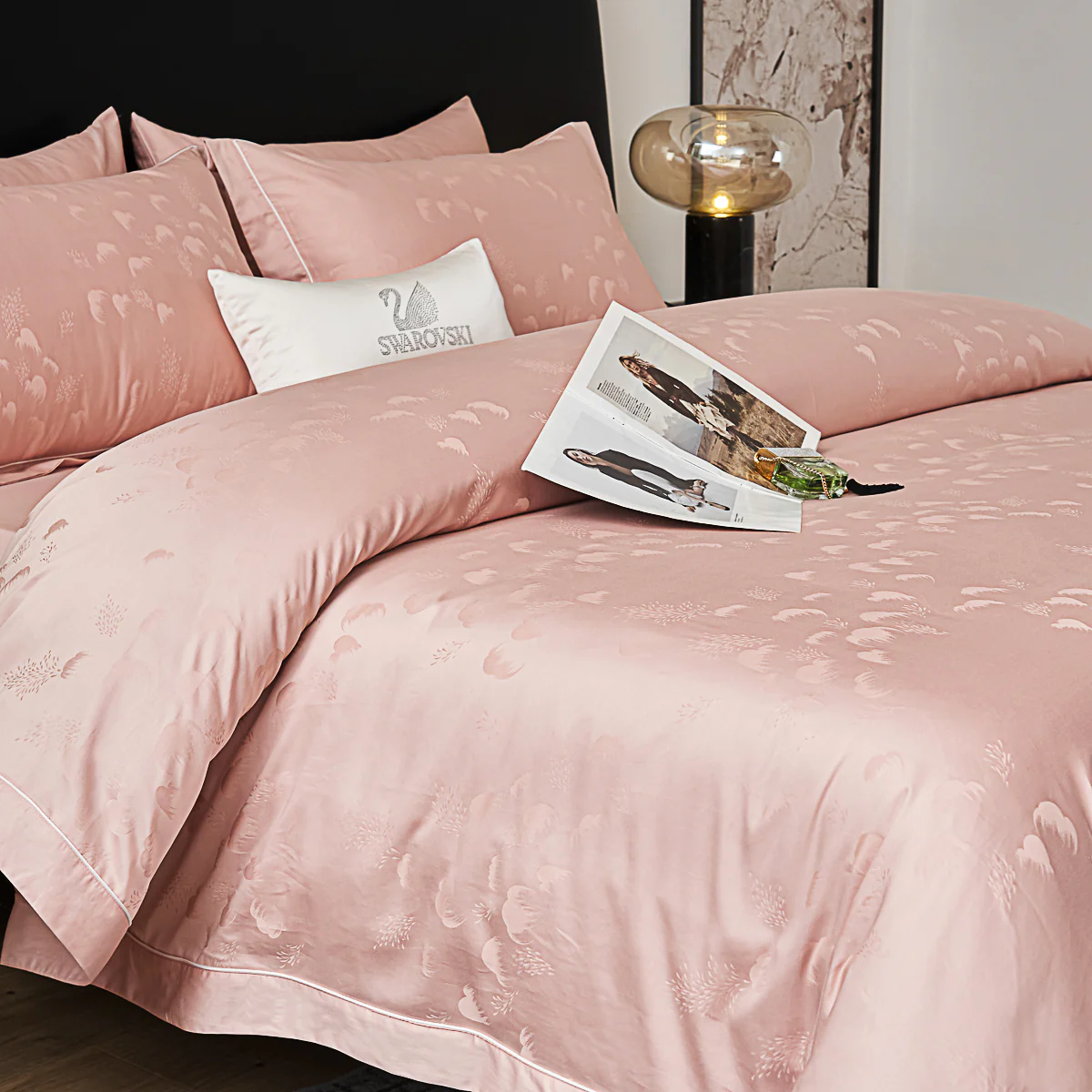 Freya Jacquard Premium Cotton Fitted Sheet Set - Image 6