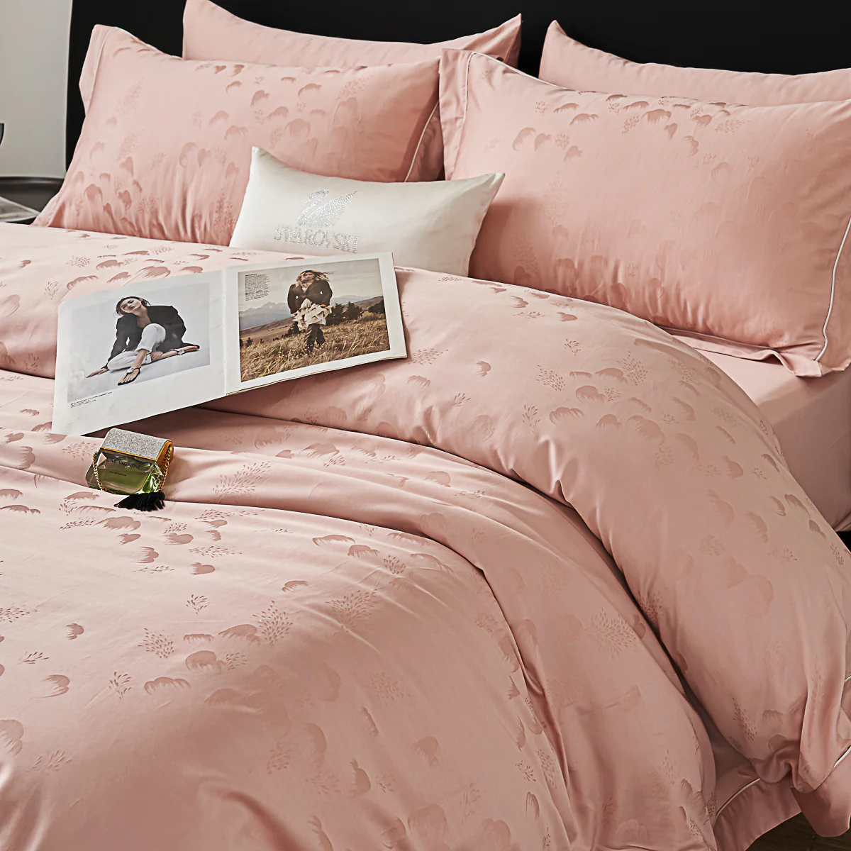 Freya Jacquard Premium Cotton Fitted Sheet Set - Image 7