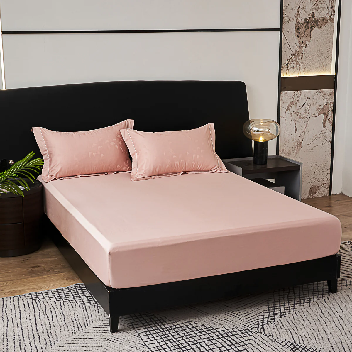 Freya Jacquard Premium Cotton Fitted Sheet Set - Image 8