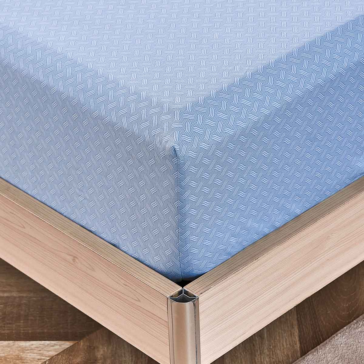 Gamma-Bluish Blue Cotton Fitted Sheet - Image 5