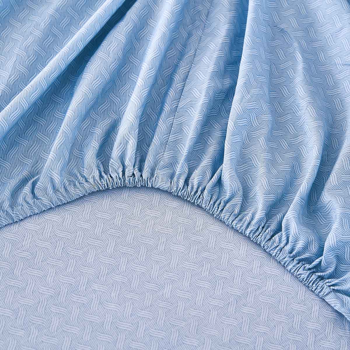 Gamma-Bluish Blue Cotton Fitted Sheet - Image 7