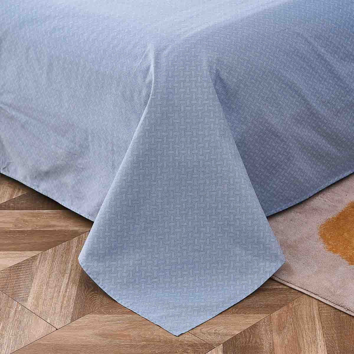 Gamma-Bluish Blue Cotton Flat Sheet - Image 5