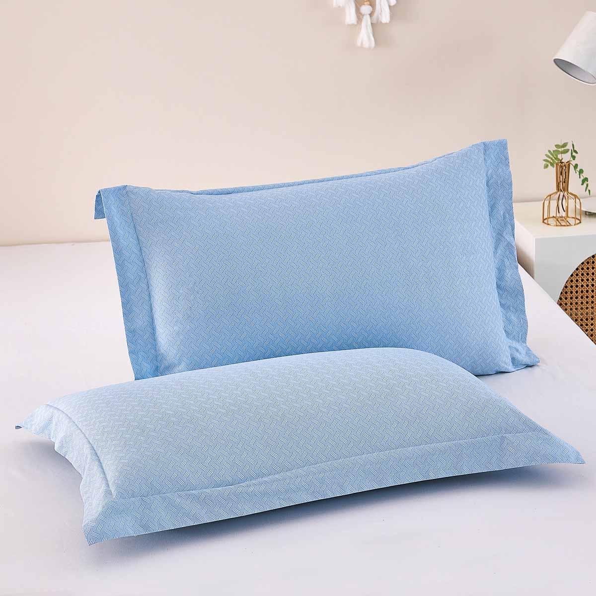 Gamma-Bluish Blue Cotton Pillow Sham - Image 3
