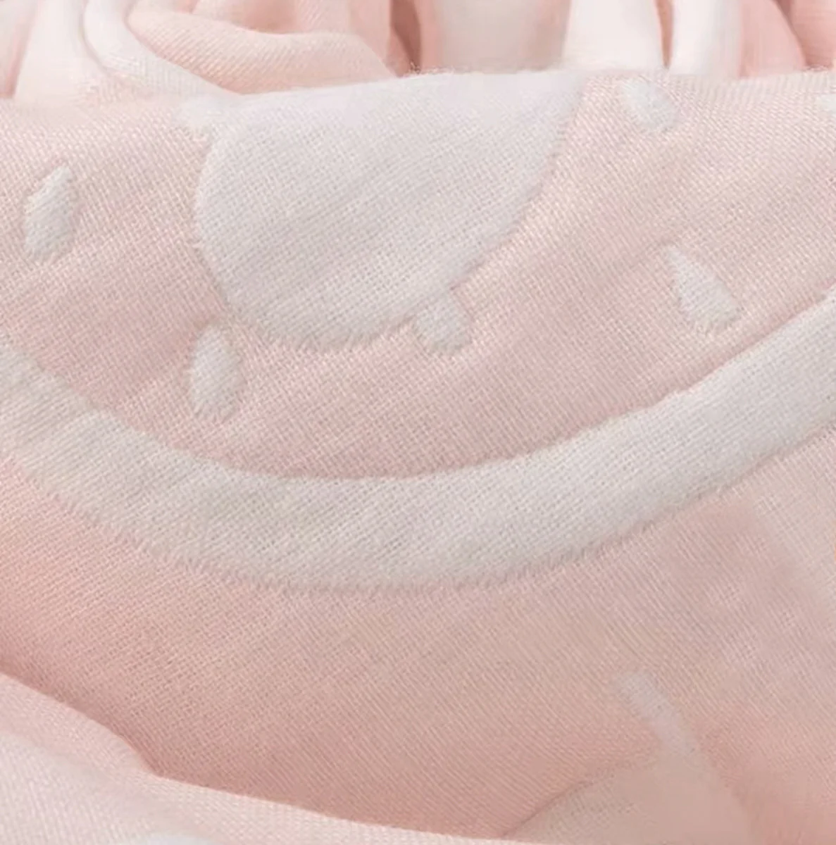 Giraffe Cartoon Cotton Baby Blanket-Pink - Image 4