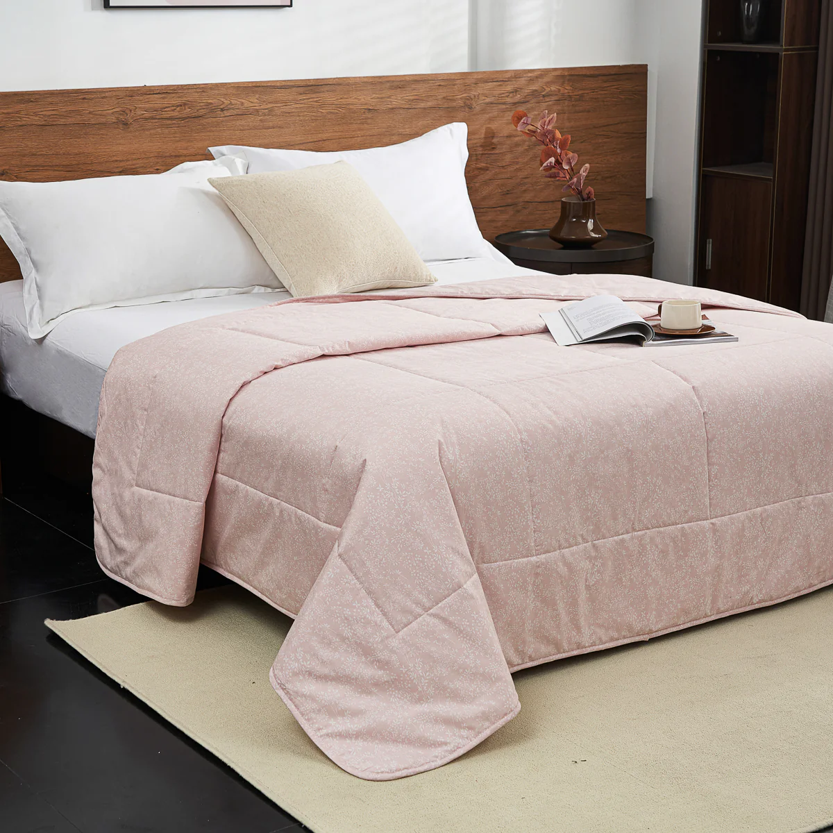 Kai Jade Pink Cotton Light Comforter - Image 7