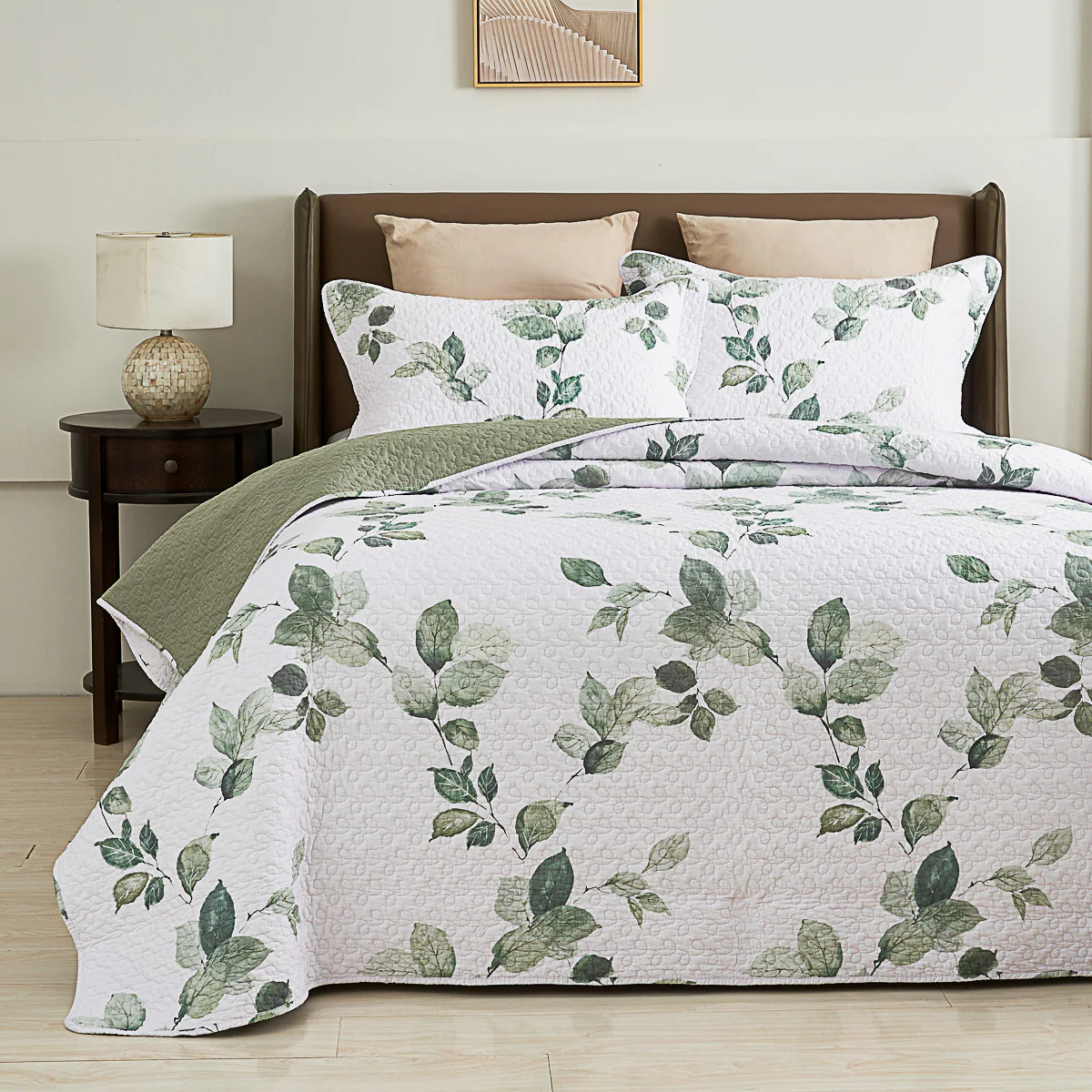 Kaman Floral Cotton Quilt Set - Image 3