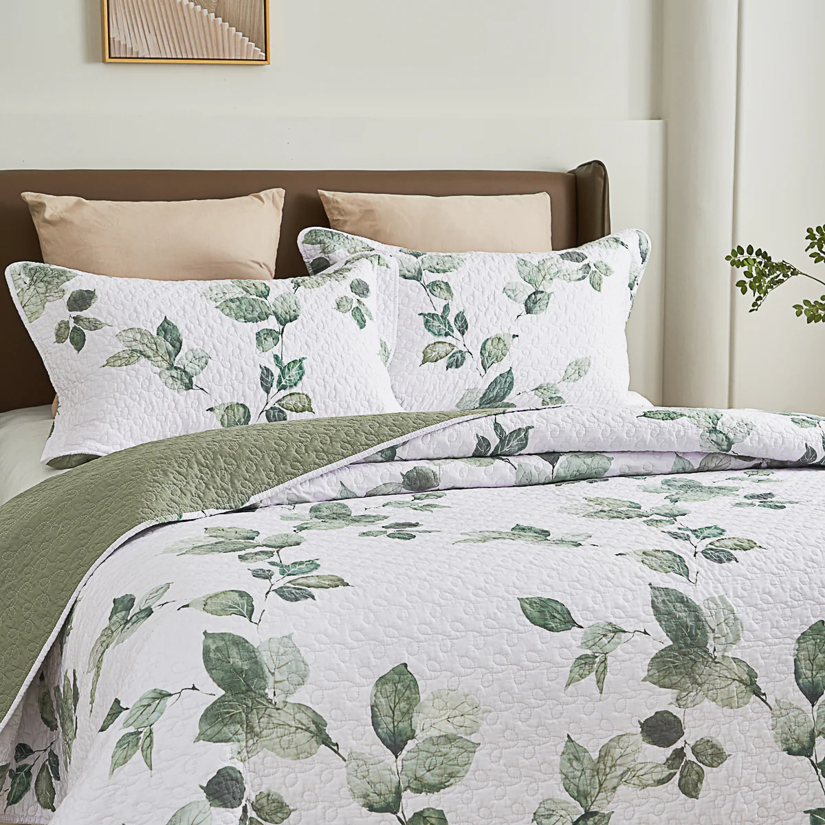Kaman Floral Cotton Quilt Set - Image 5