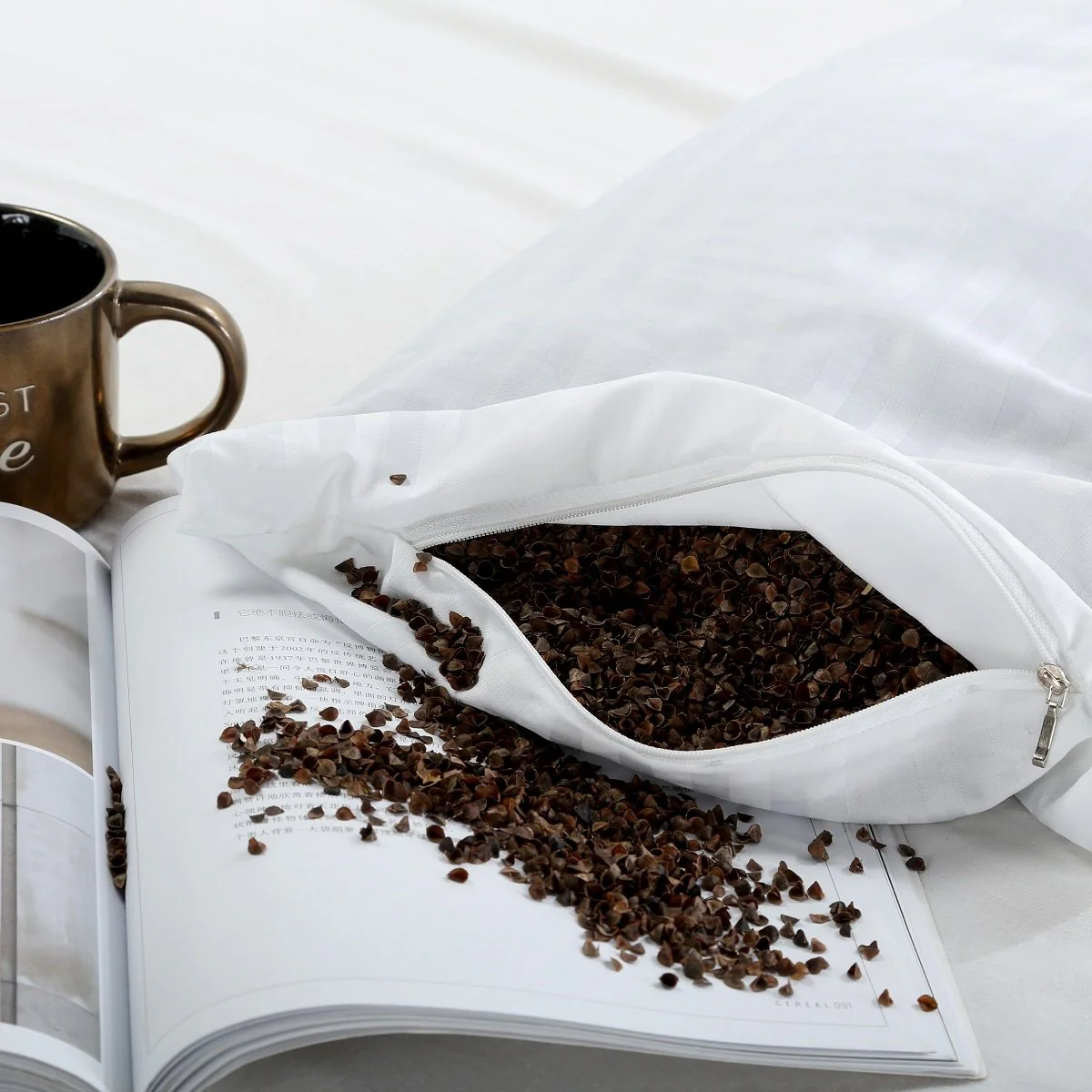 Buckwheat Round Bolster Pillow - Image 4