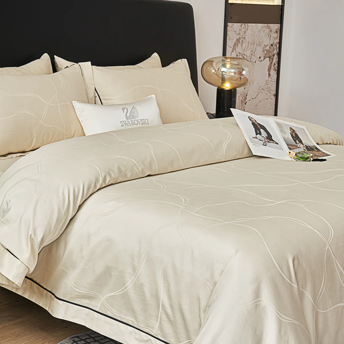 Memos Jacquard Premium Cotton Fitted Sheet Set - Image 6