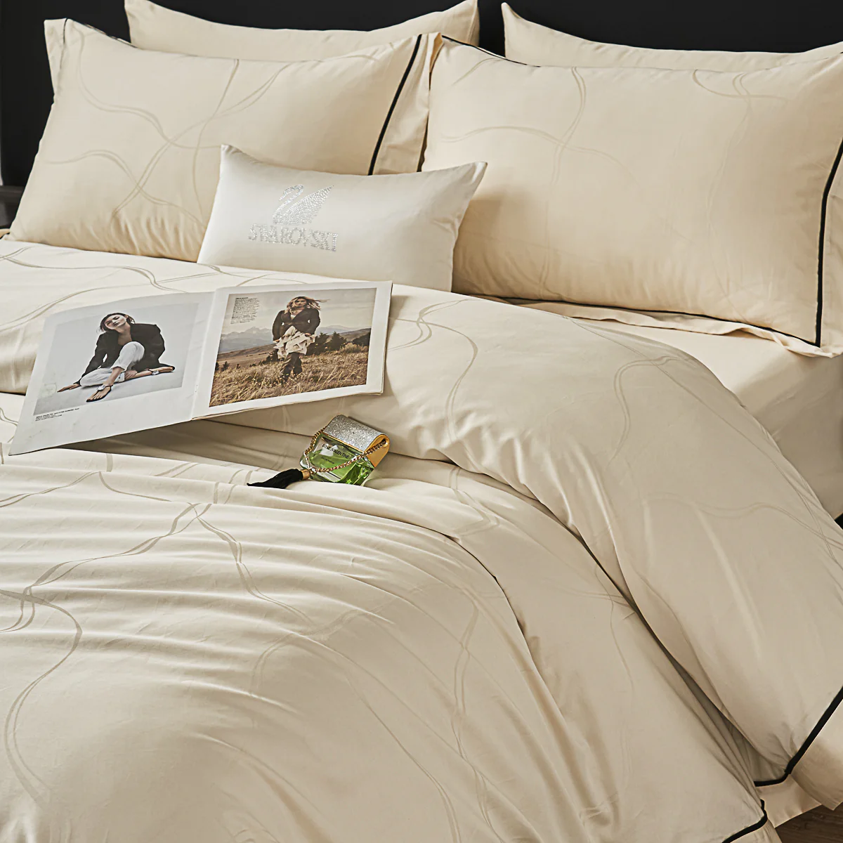 Memos Jacquard Premium Cotton Fitted Sheet Set - Image 7