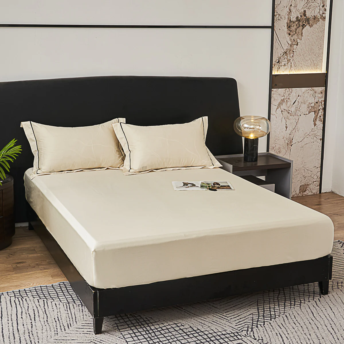 Memos Jacquard Premium Cotton Fitted Sheet Set - Image 8