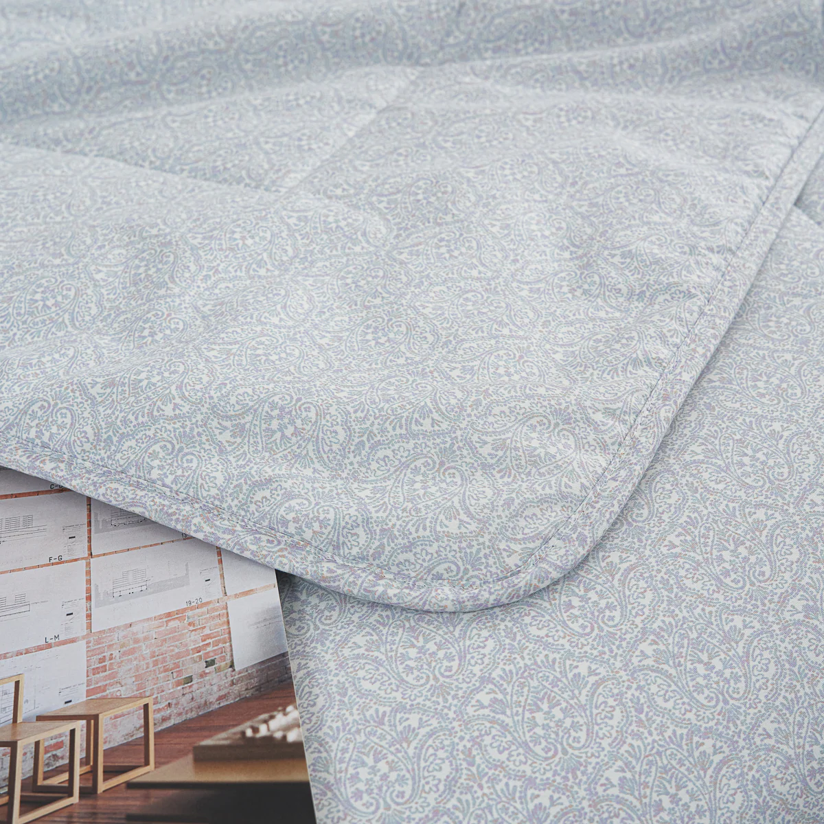 Omega Klein Blue Cotton Light Comforter - Image 4