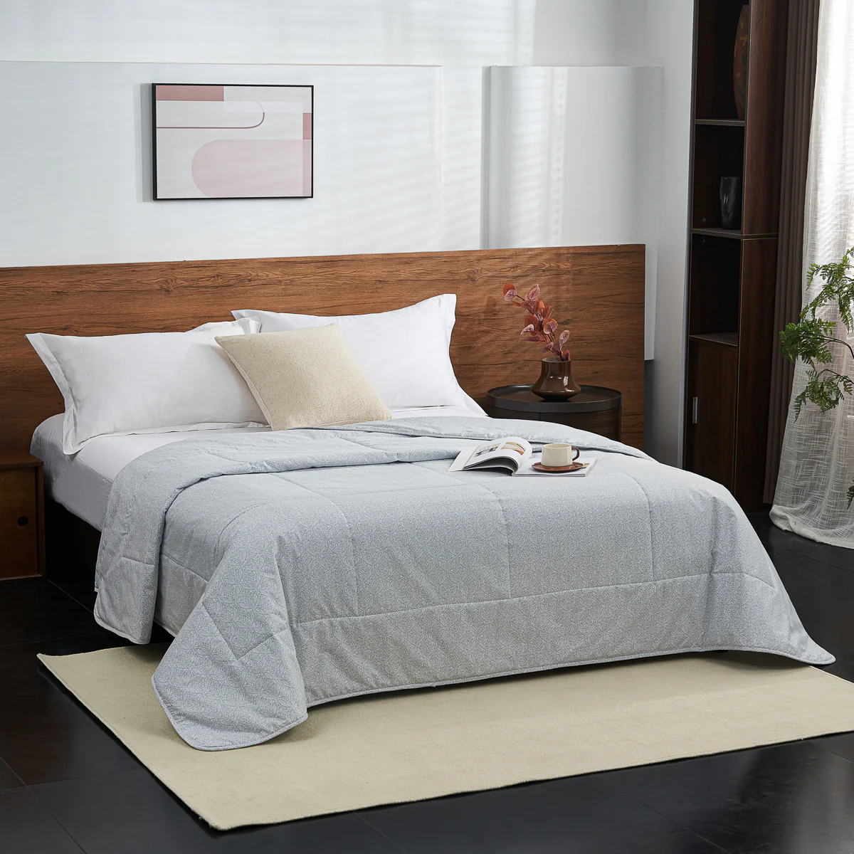 Omega Klein Blue Cotton Light Comforter - Image 5