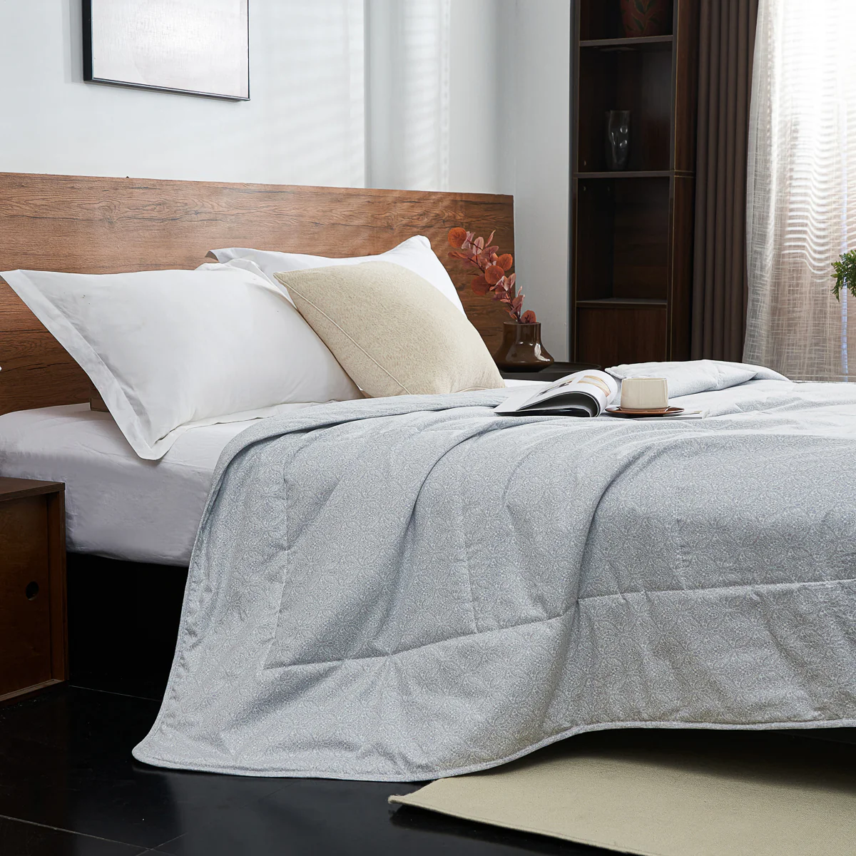 Omega Klein Blue Cotton Light Comforter - Image 8