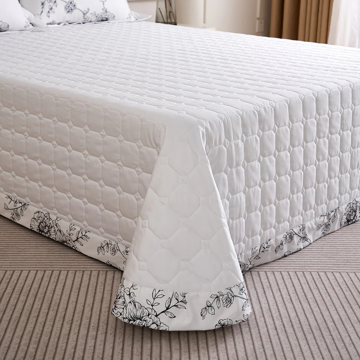 Peony Floral Premium Cotton Bedspread Set - Image 11