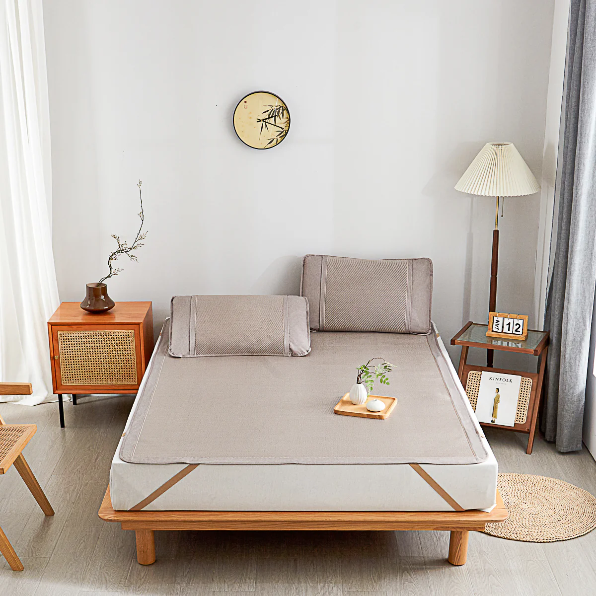 Plaid Bing Si Rattan Mattress Topper Set - Image 3