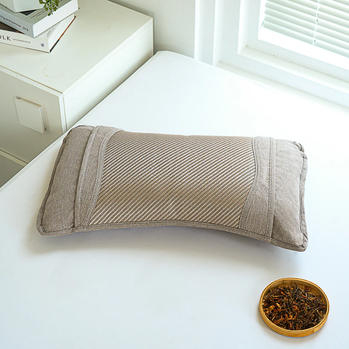Plaid Bing Si Rattan Tea Stem Pillow - Image 8