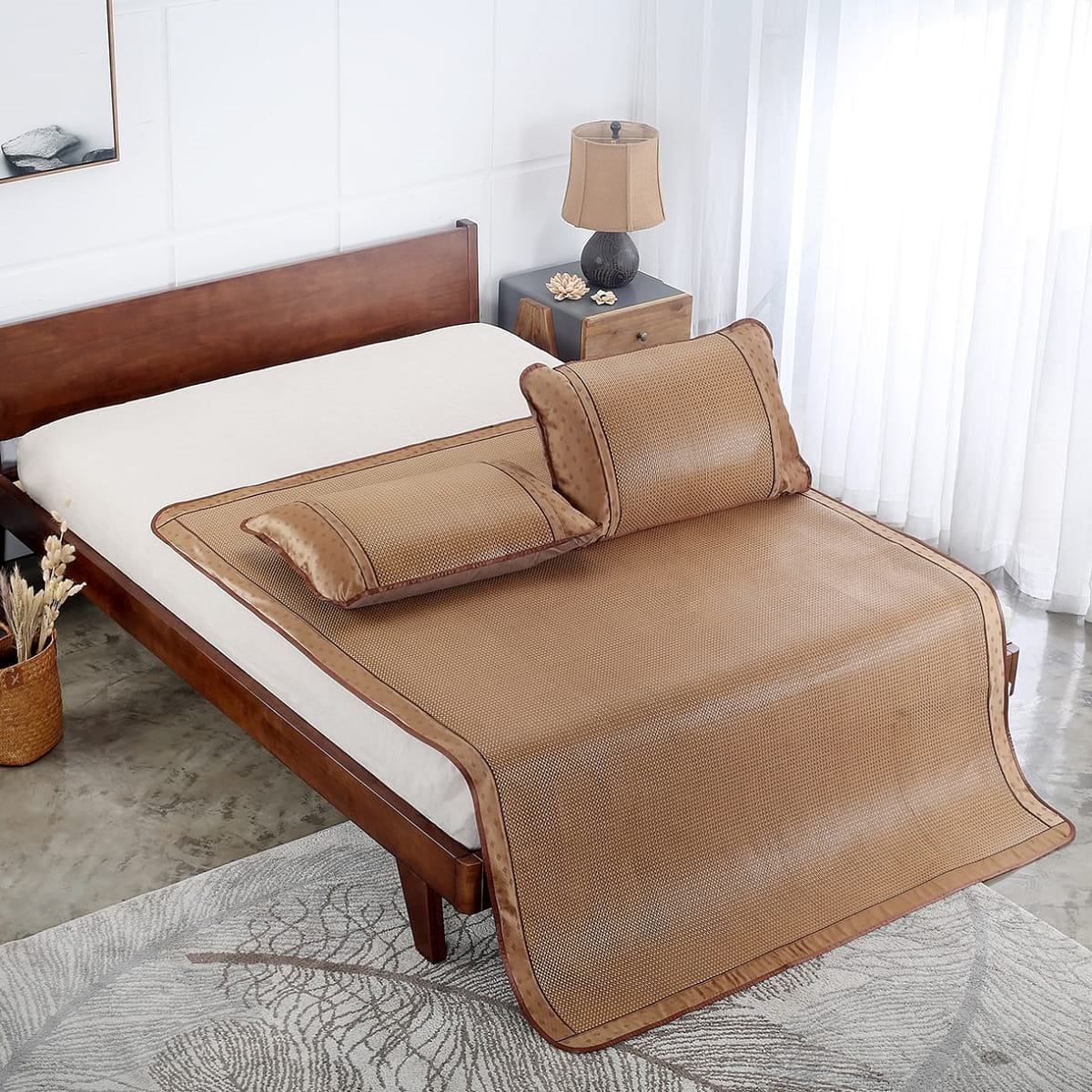 Plaid Bing Si Rattan Mattress Topper Set - Image 5