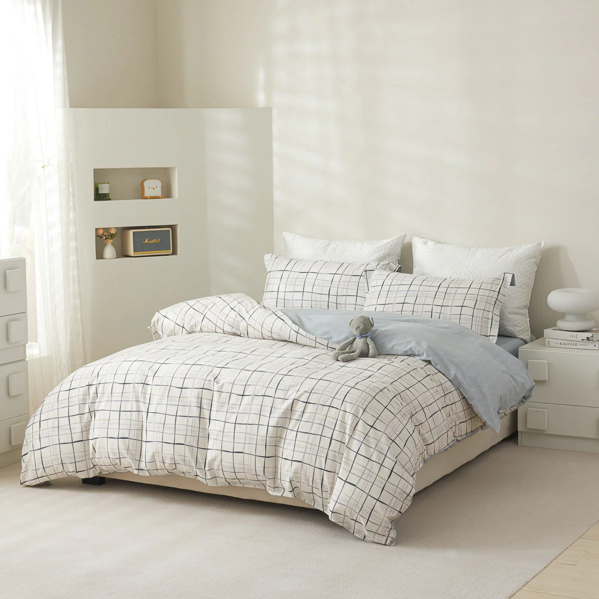Sebo Cotton Fitted Sheet Duvet Cover Set - Image 3
