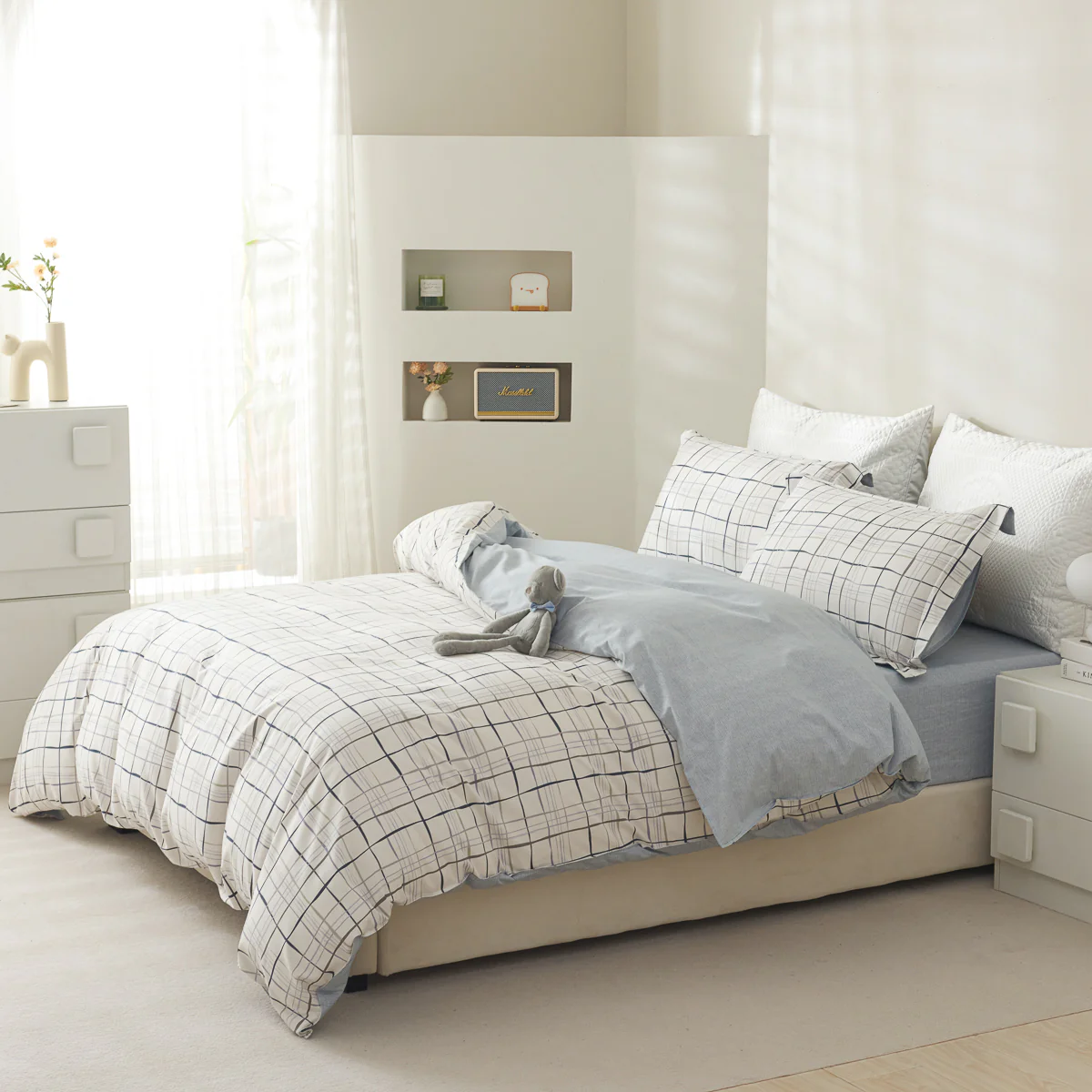 Sebo Cotton Fitted Sheet Duvet Cover Set - Image 6