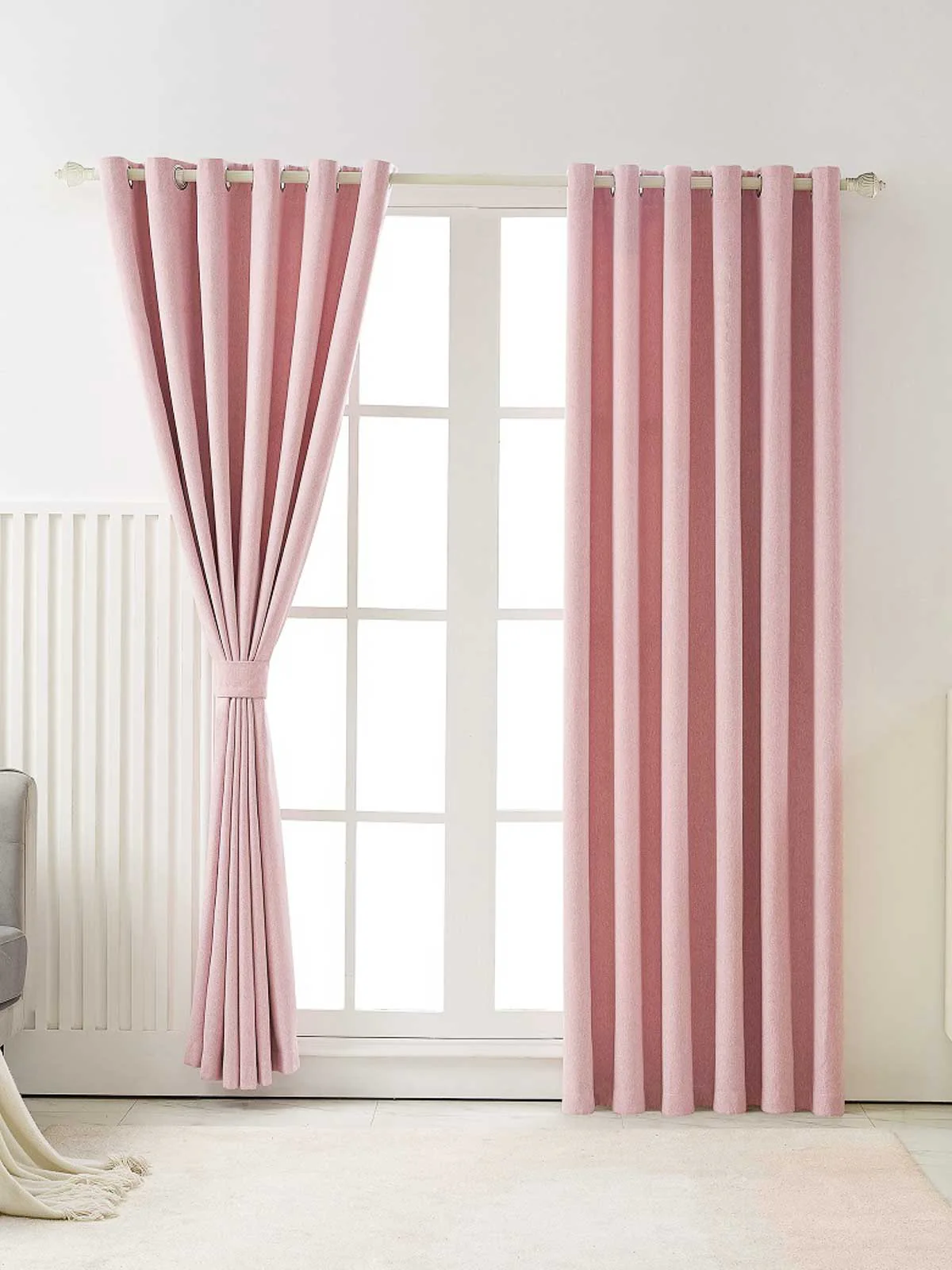 Solid Elegant Pink Curtain - Image 5