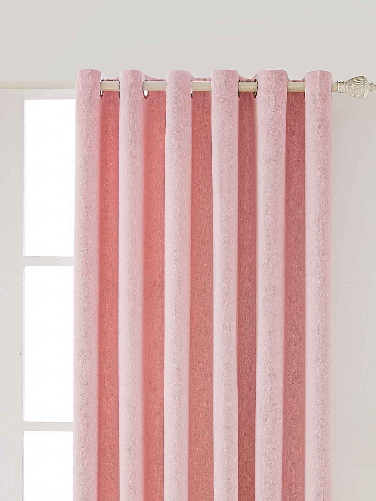 Solid Elegant Pink Curtain - Image 6
