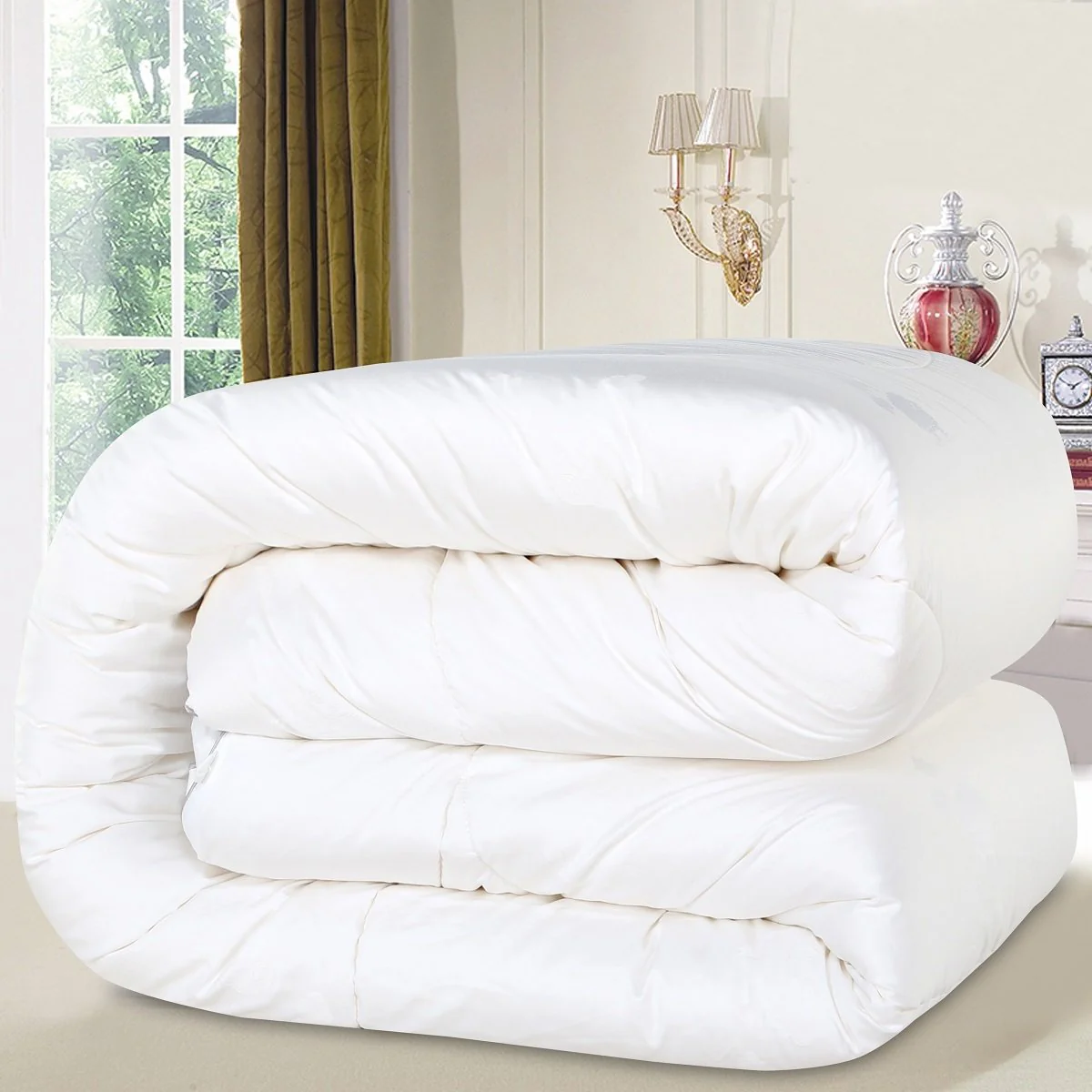 Solid White Extra Weight Australian Wool Winter Duvet Insert - Image 4