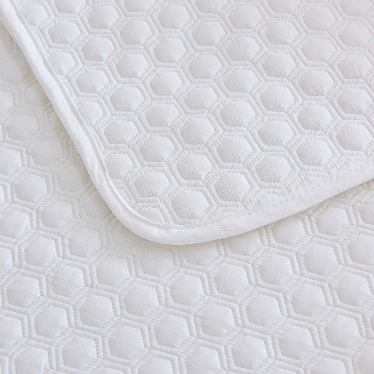 Solid White Quilted Cotton Mattress Topper - Image 8