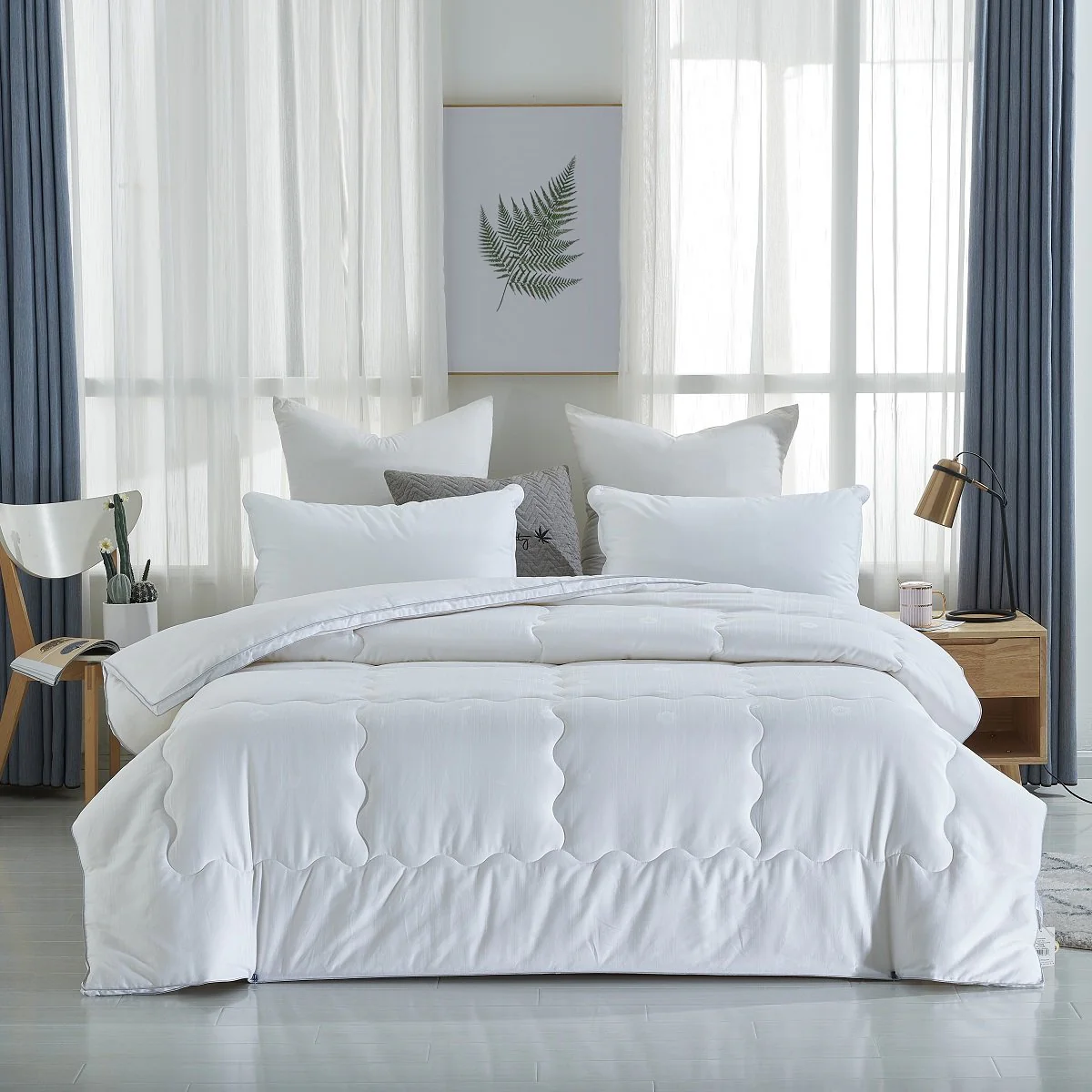 Solid White Soybean Fiber Winter Duvet Insert - Image 3