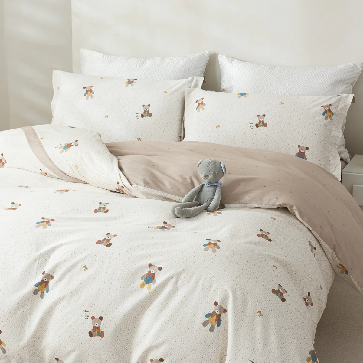 Tara Cotton Fitted Sheet Duvet Cover Set - Image 5