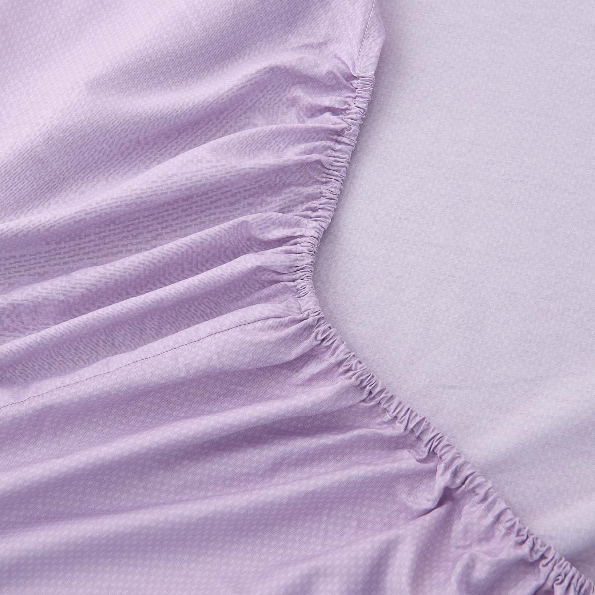 Theta Lilac Purple Pattern Cotton Fitted Sheet - Image 8