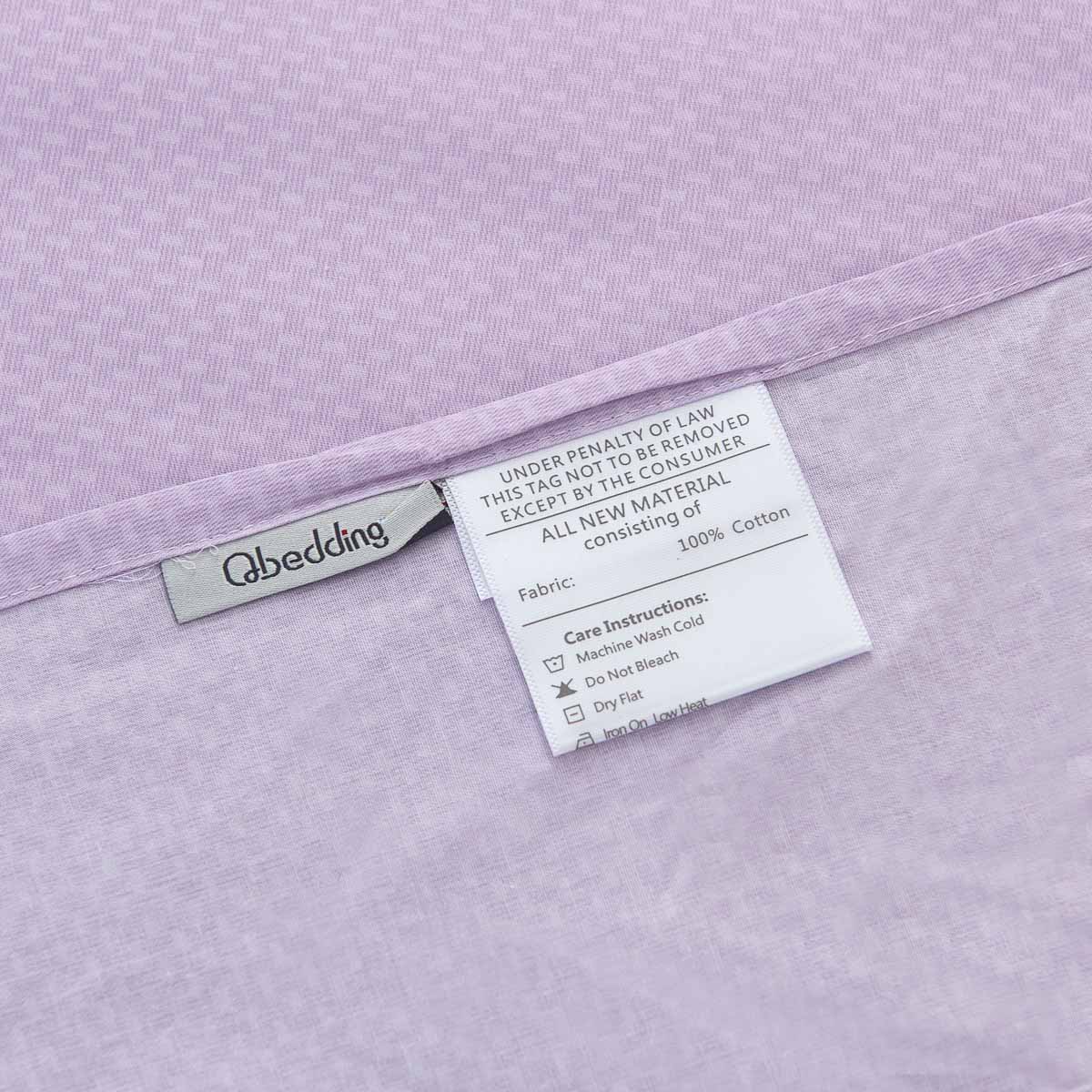 Theta Lilac Purple Pattern Cotton Flat Sheet - Image 6